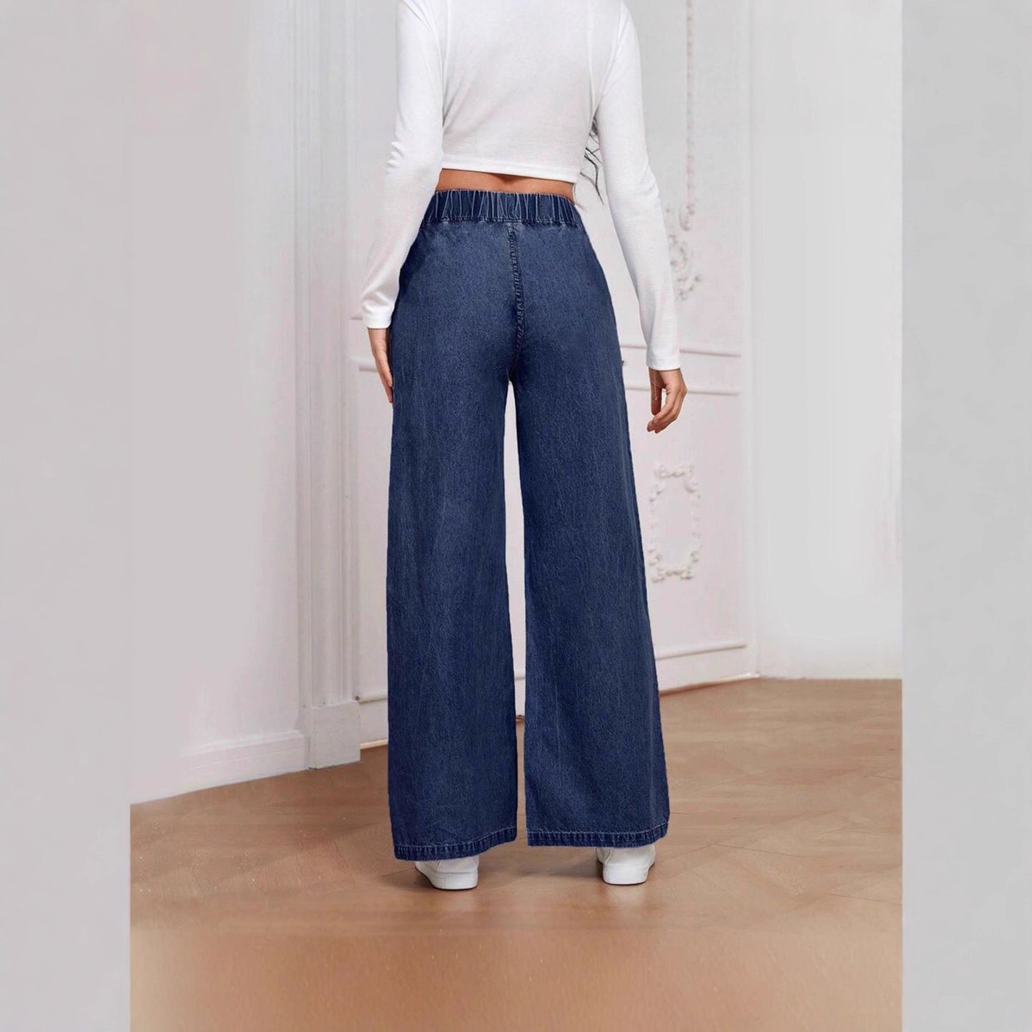 Fashion Attractive Women's Casual Elastic Waist Women's Jeans