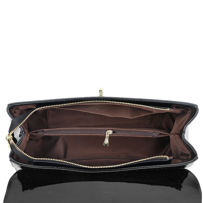 Women's Large Capacity Crocodile Pattern Fashion Retro Tote Bags