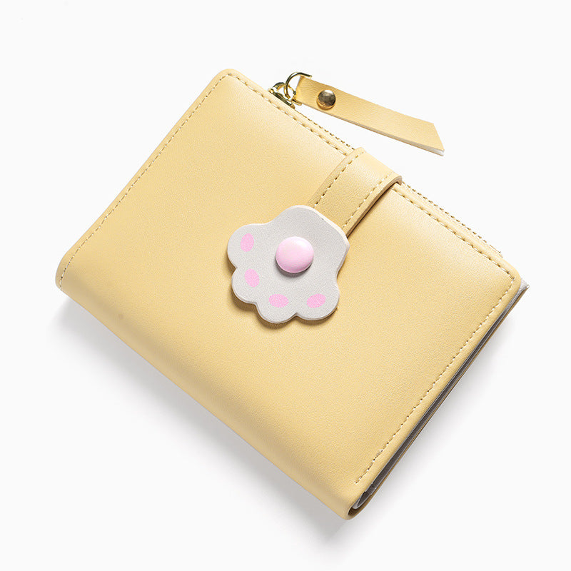 Women's Campus Cat's Paw Cute Short Korean Ladies Wallets