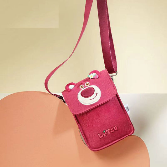 Stylish Canvas Mobile Plush Toy Gift Shoulder Bags