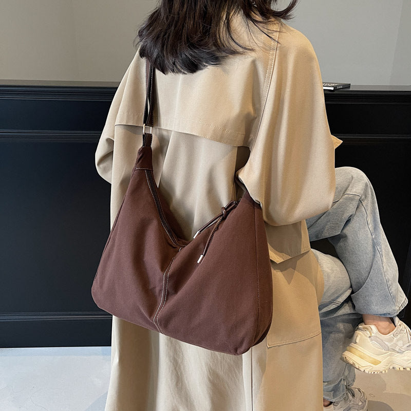 Stitching Retro Elegant Autumn Fashion Korean Shoulder Bags