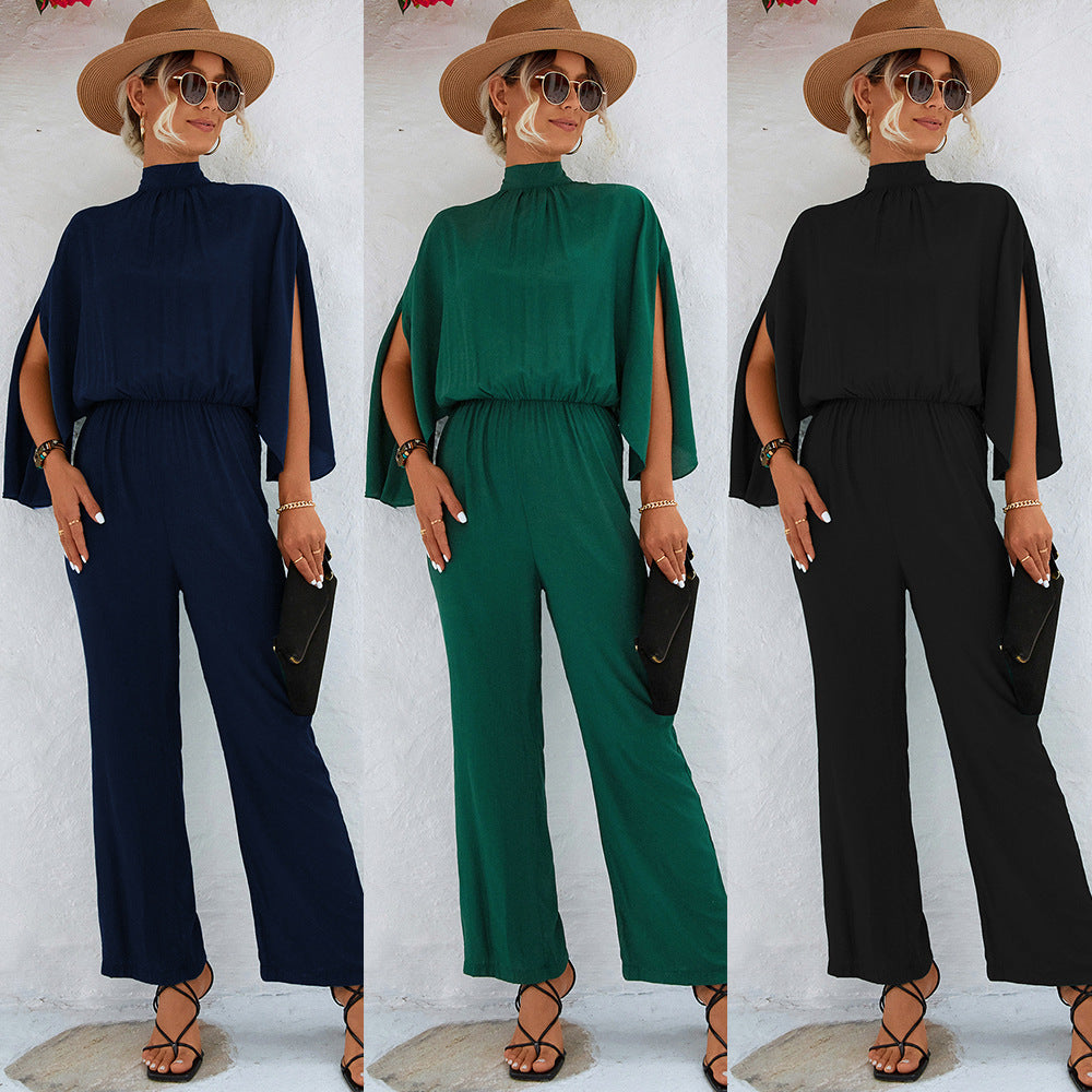 Graceful Classy Popular Women's Stand Collar Women's Jumpsuit/clothing