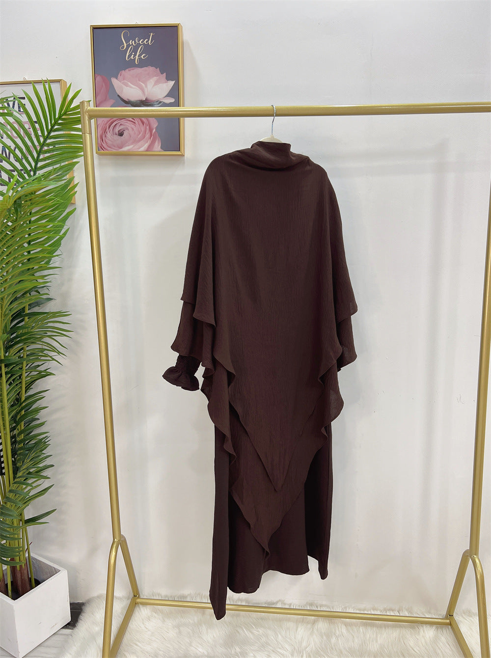 Turkey Solid Color Dress With Headscarf Dresses