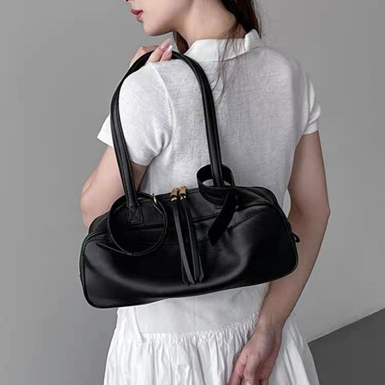 Women's Pattern Bowling Large Capacity Boston Pillow Armpit Bags