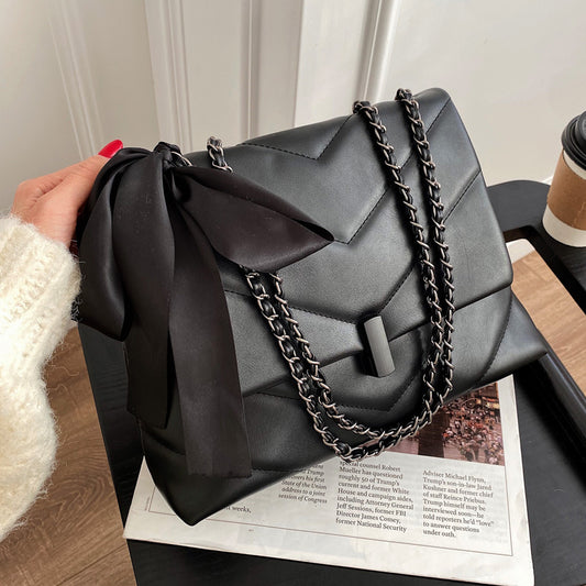 Women's Fashionable Large Capacity Diamond Lattice Soft Crossbody Bags