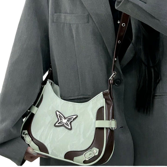 Dopamine Butterfly Underarm Contrast Color Motorcycle Crossbody Bags