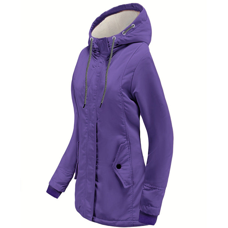Women's Innovative Fleece-lined Thickened Cotton For Coats