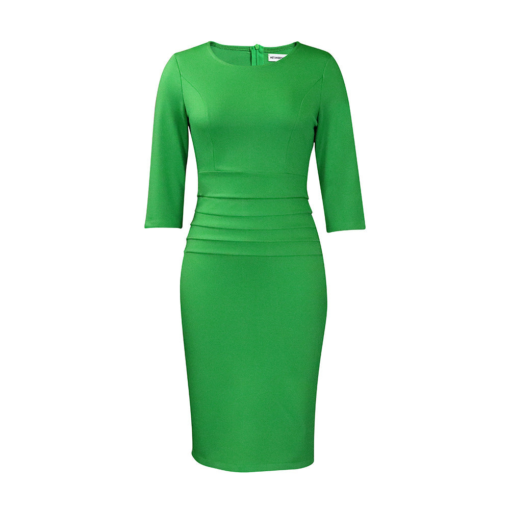 Women's African Summer Sleeve Round Neck Elegant Ol Dress