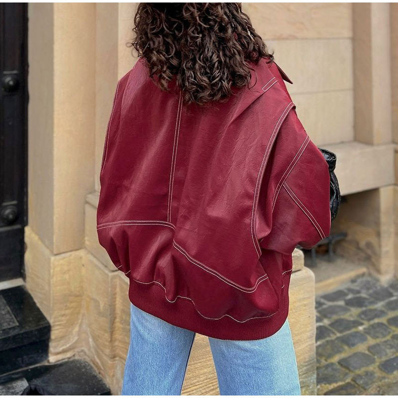 Women's Casual Zipper Fashion Loose Street Jackets