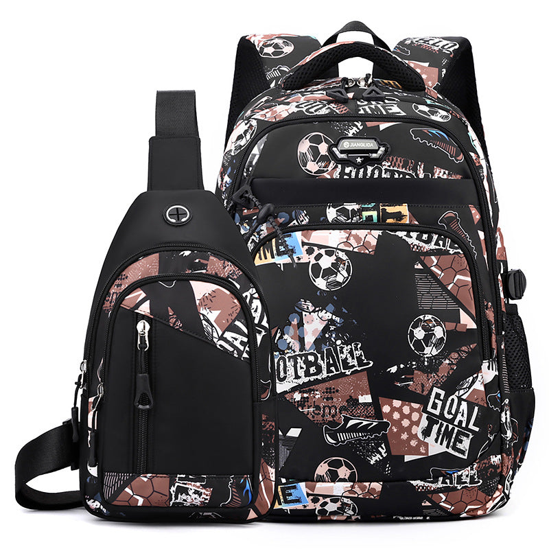 Men's Printed Fashion One-piece Lightweight Two-piece Boys Backpacks