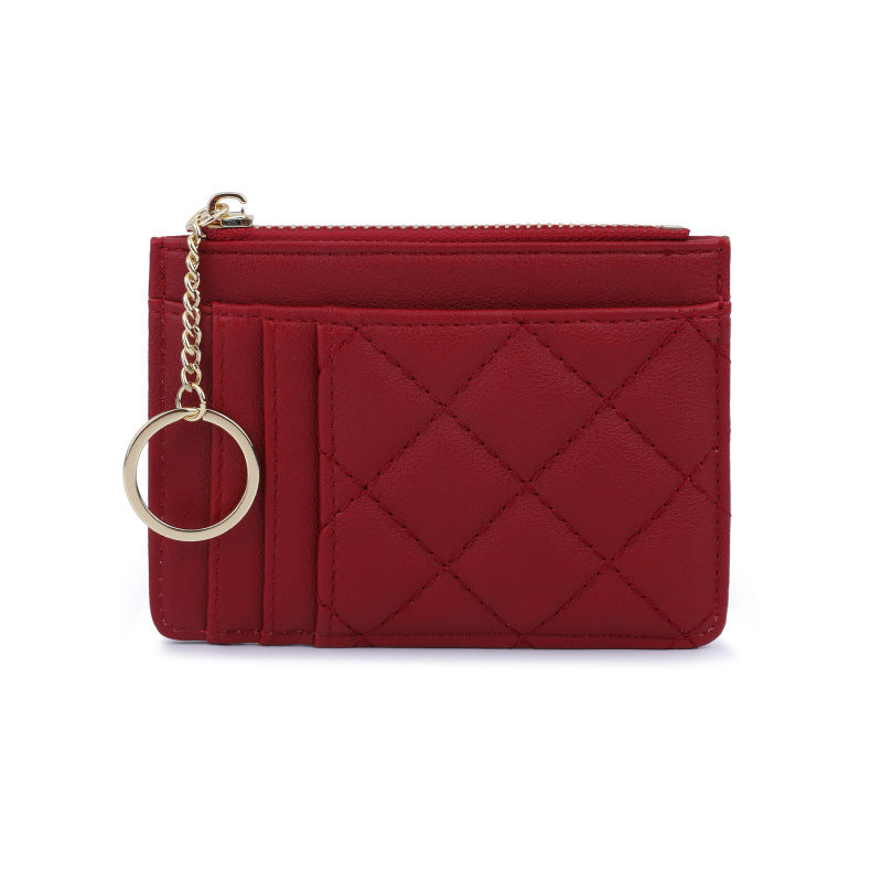 Women's High-grade Classic Style Rhombus Multiple Slots Card Holder