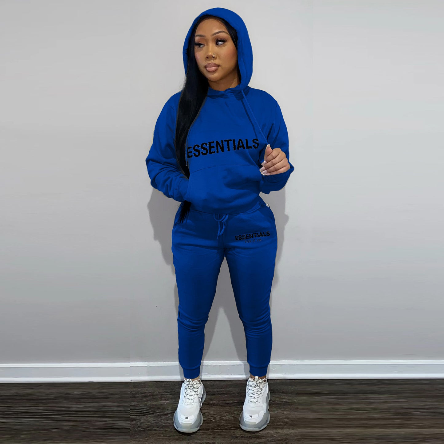Women's Fashion Chest Casual Hooded Set Suits
