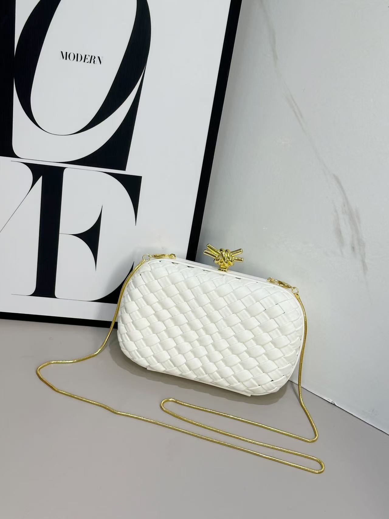 Dinner Woven Box Clutch Layer Leather Original Order Bags
