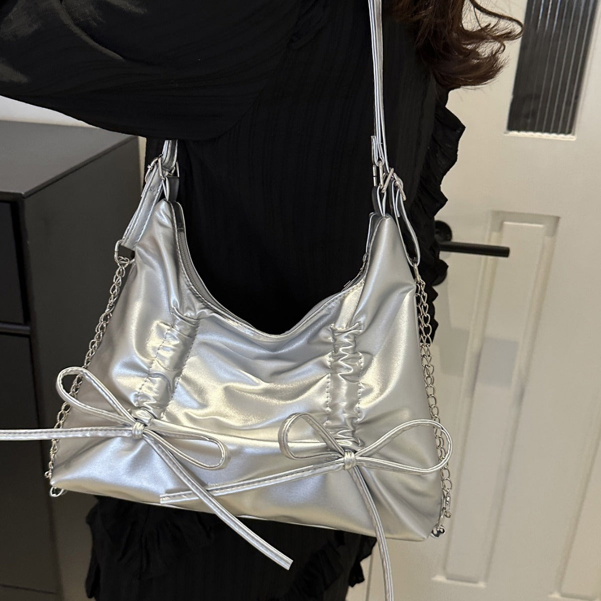 Slouchy Popular Cute Bow Trendy Girlish Bags