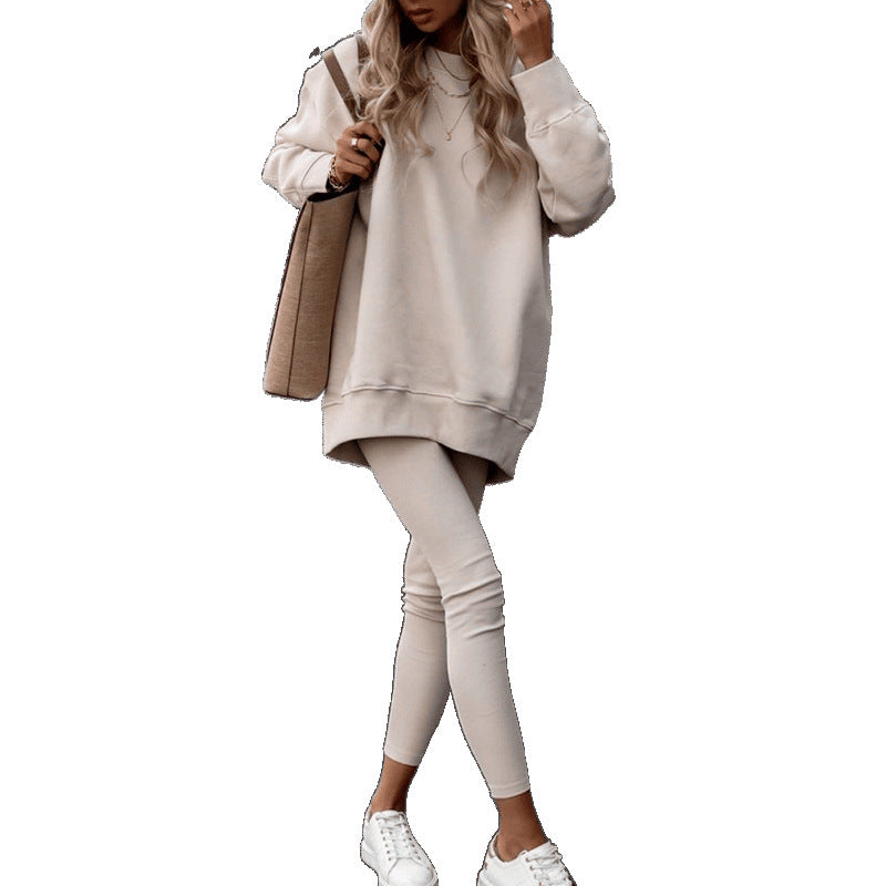 Women's Springtide Flow Round Neck Irregular Tight Long Dresses