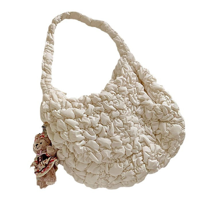 Style Pleated Cloud Portable Bubble Large Crossbody Bags