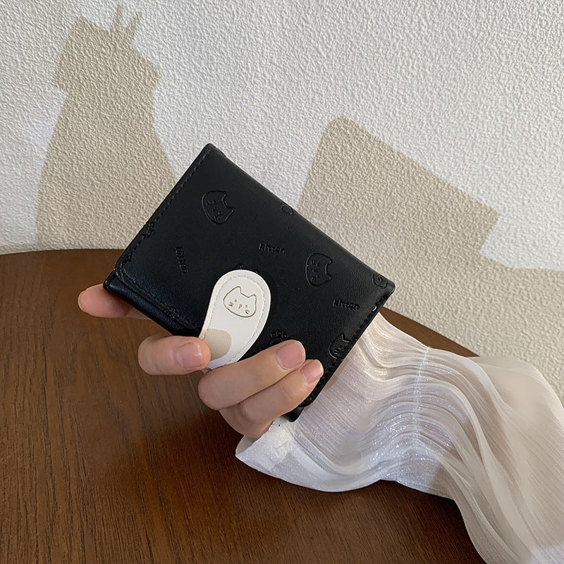 Women's Trendy High-grade Short Folding Clutch Ladies Wallets