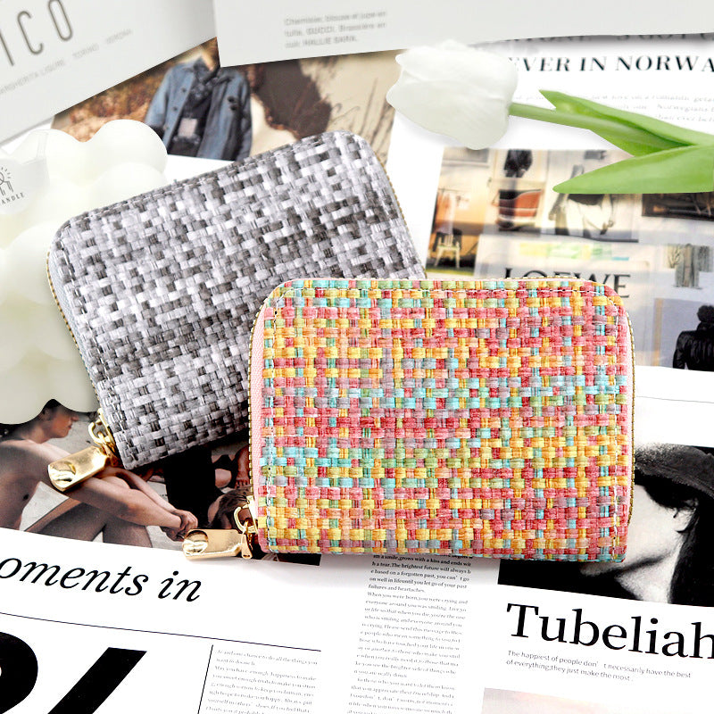 Women's & Men's & Expanding Large Capacity Zipper Fashion Card Holder