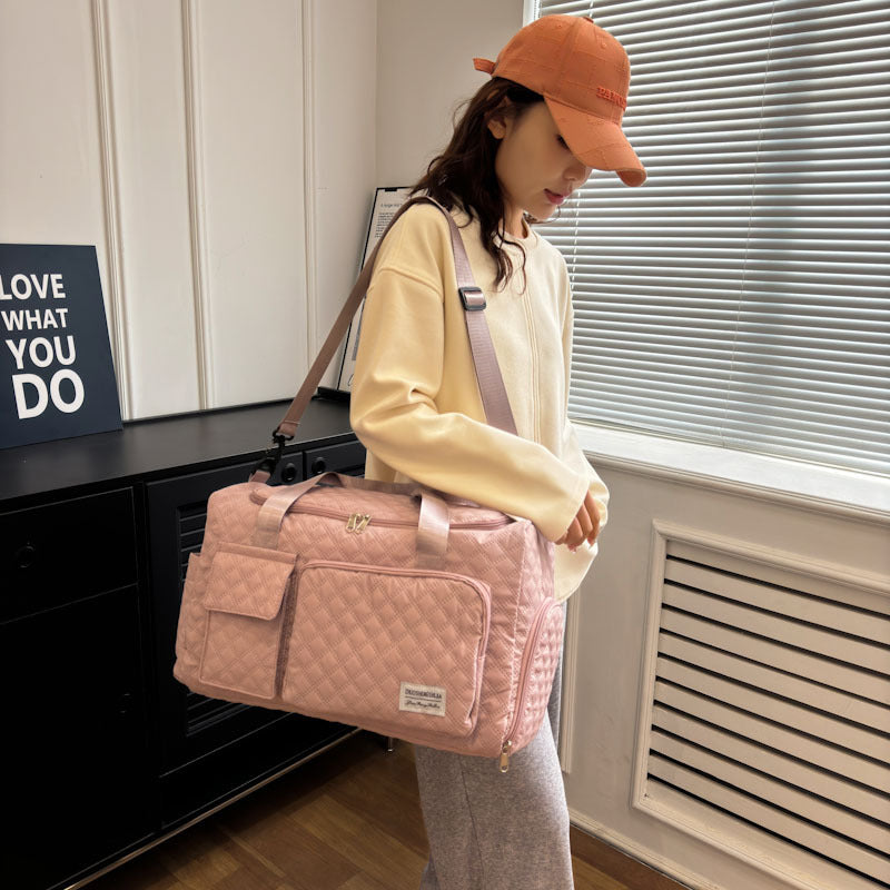 Rhombus Portable Large Capacity Short Trip Travel Bags