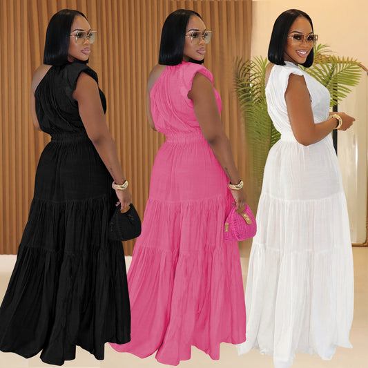 Women's Fashion Wear Elegant Waist Slimming Long Dresses