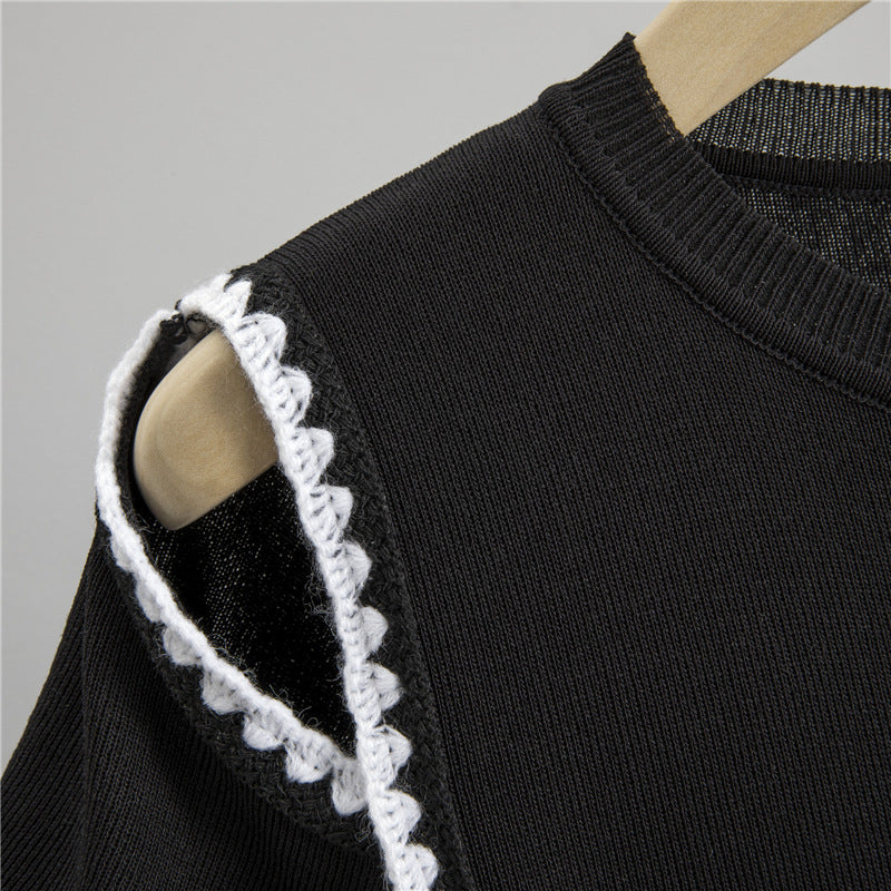 Women's Summer Knitted Short-sleeved Shirt Slimming Sports Fashion Casual Suit