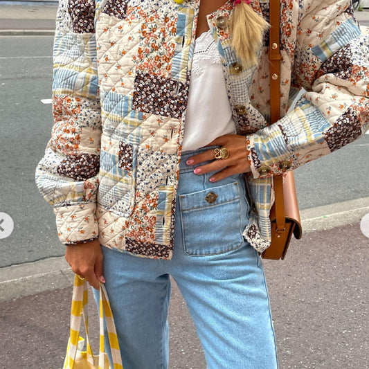 Women's Cool Printed Quilted Cotton Niche Coats