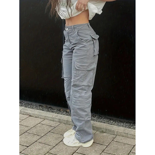 Women's Overalls Straight Casual Loose Street Pants