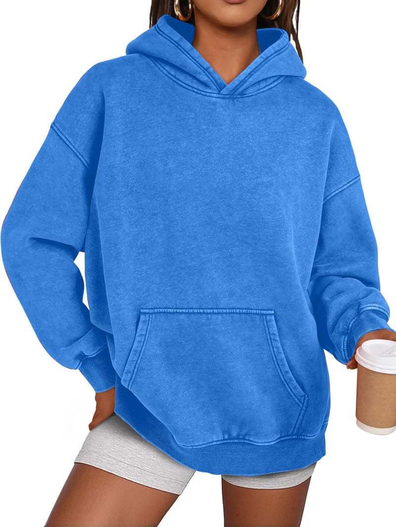 Women's & Men's & Heavy Washed Distressed Hoodie Casual Loose Sweaters