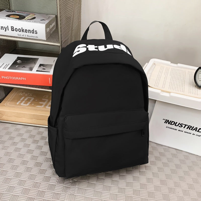 Women's & Men's & Korean Letter Printed Simple Versatile Middle School Students' Schoolbags