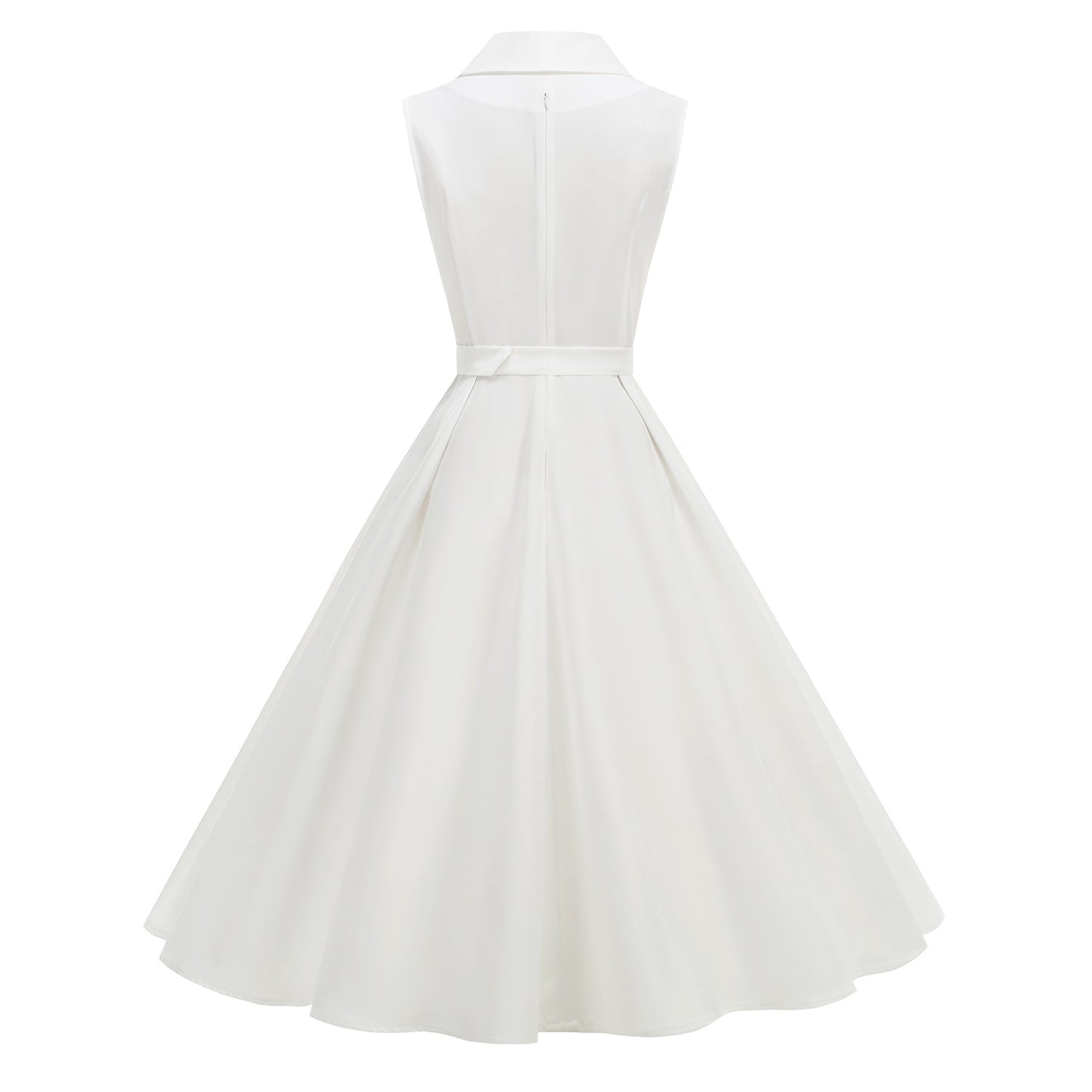 Retro Style French Elegance Polka Dot Large Lapel Lacing Dress