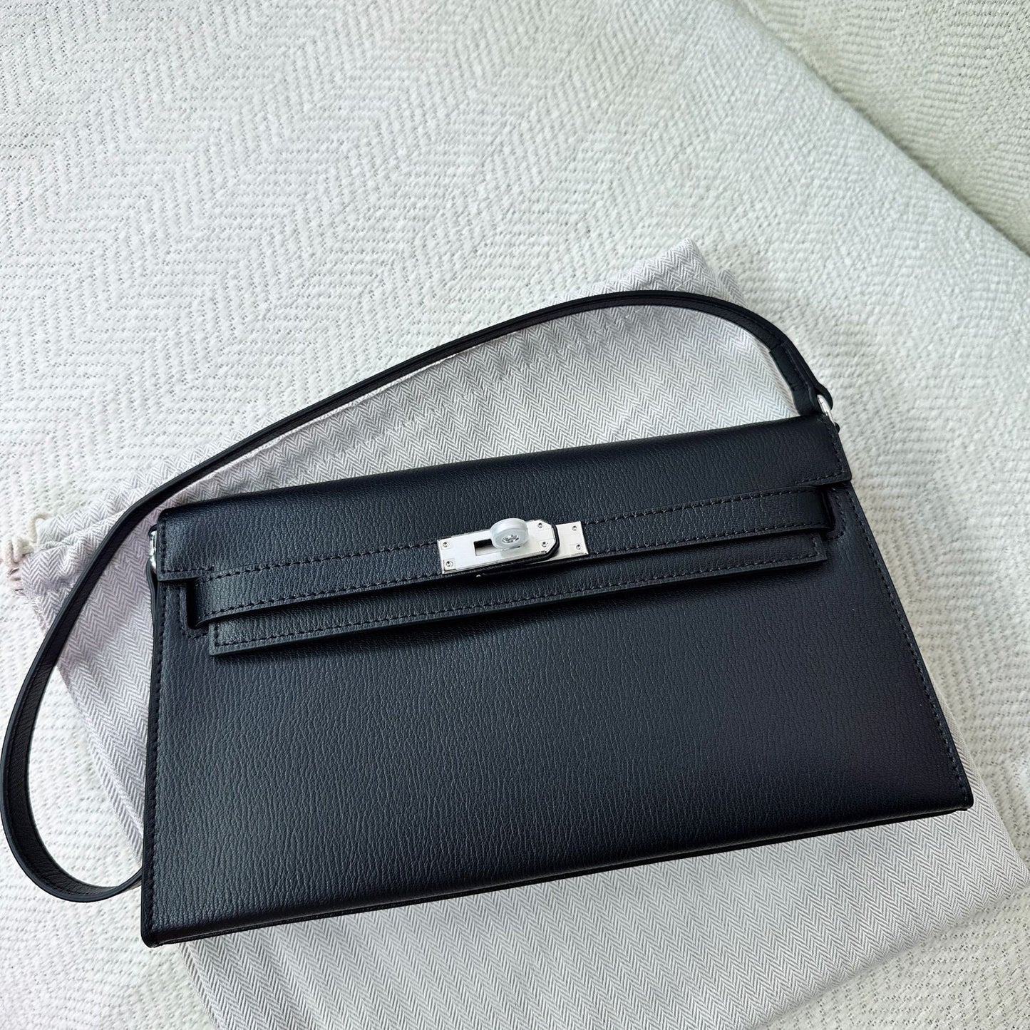 Goat Pattern Callie Underarm High-grade Genuine Leather Bags