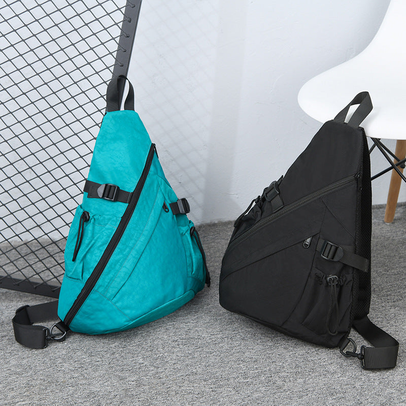 Nylon Trendy Style Unisex Contrast Color Men's Messenger Bags