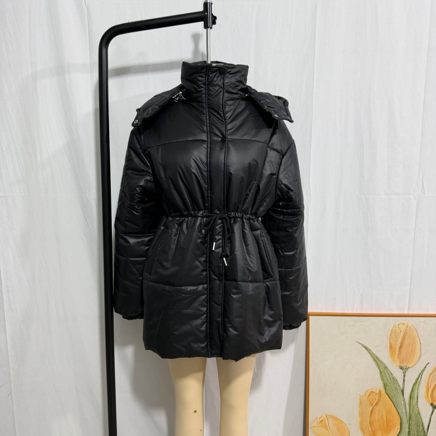 Women's Classic Fashion Casual Drawstring Long-sleeved Coats