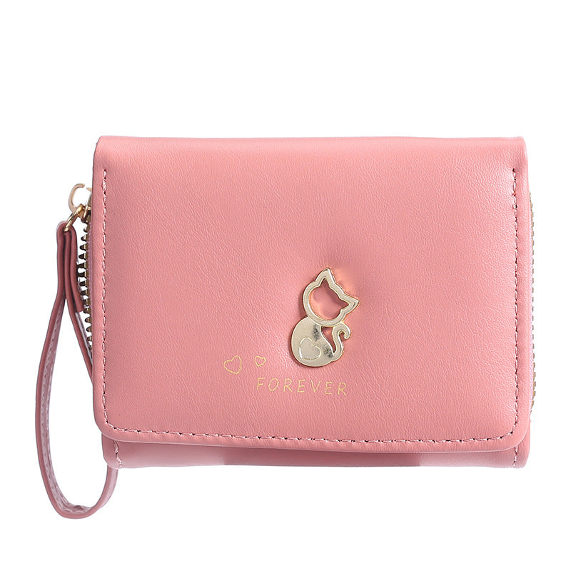 Women's Tri Fold Short Fashion Clutch High Ladies Wallets