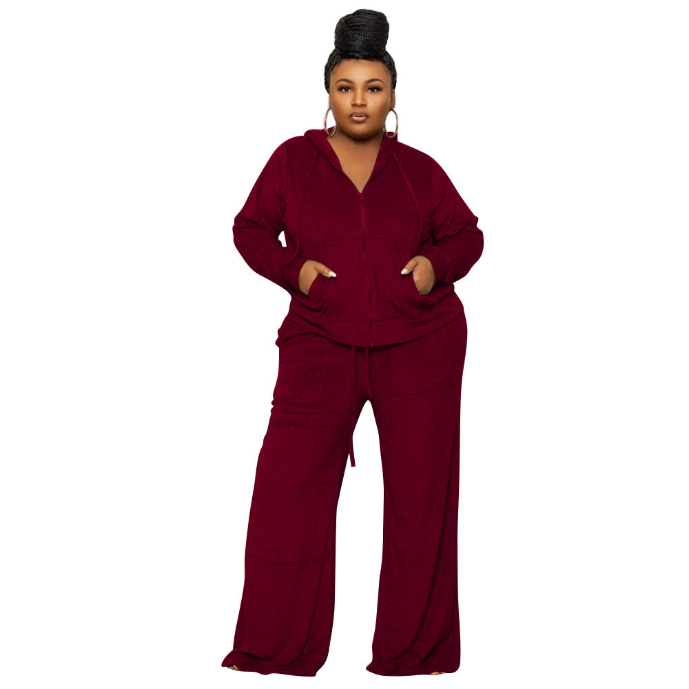 Women's Solid Color Casual High Waist Wide Leg Suits