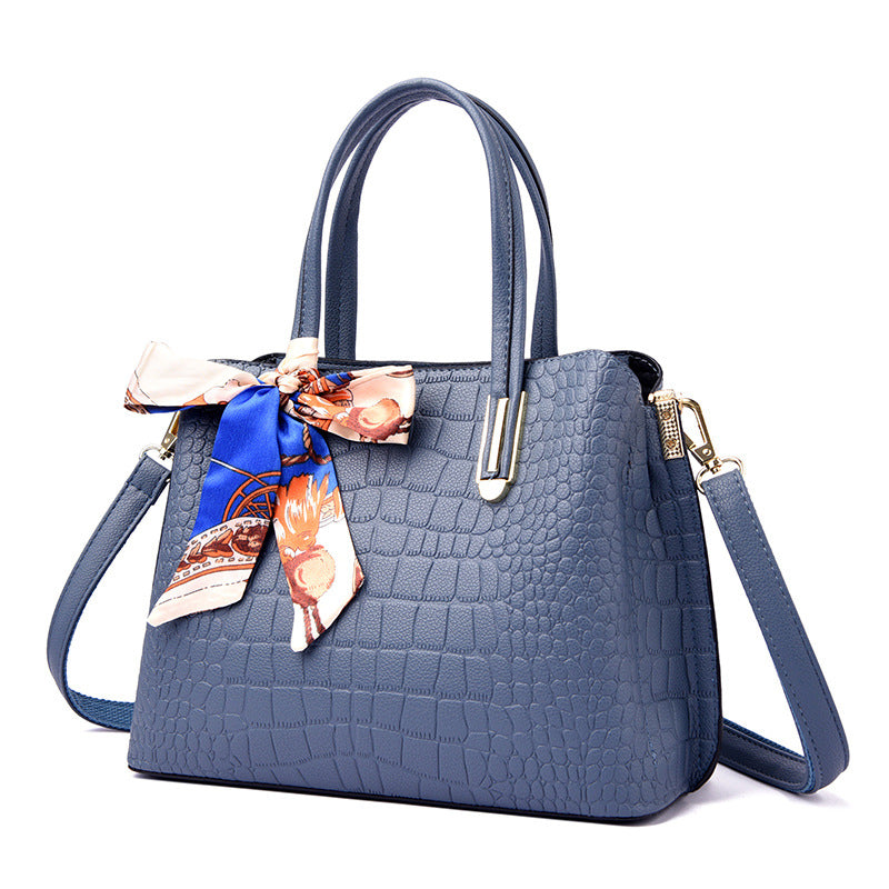 For Mom Fashionable Crocodile Pattern Large Handbags