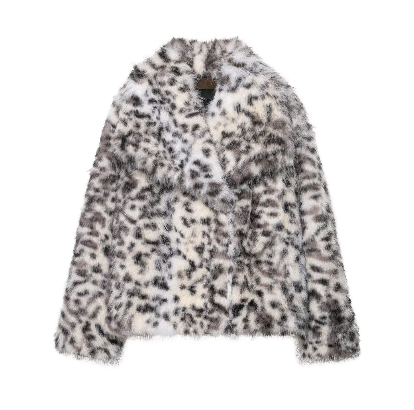 Women's Versatile Animal Print Faux Fur Jackets