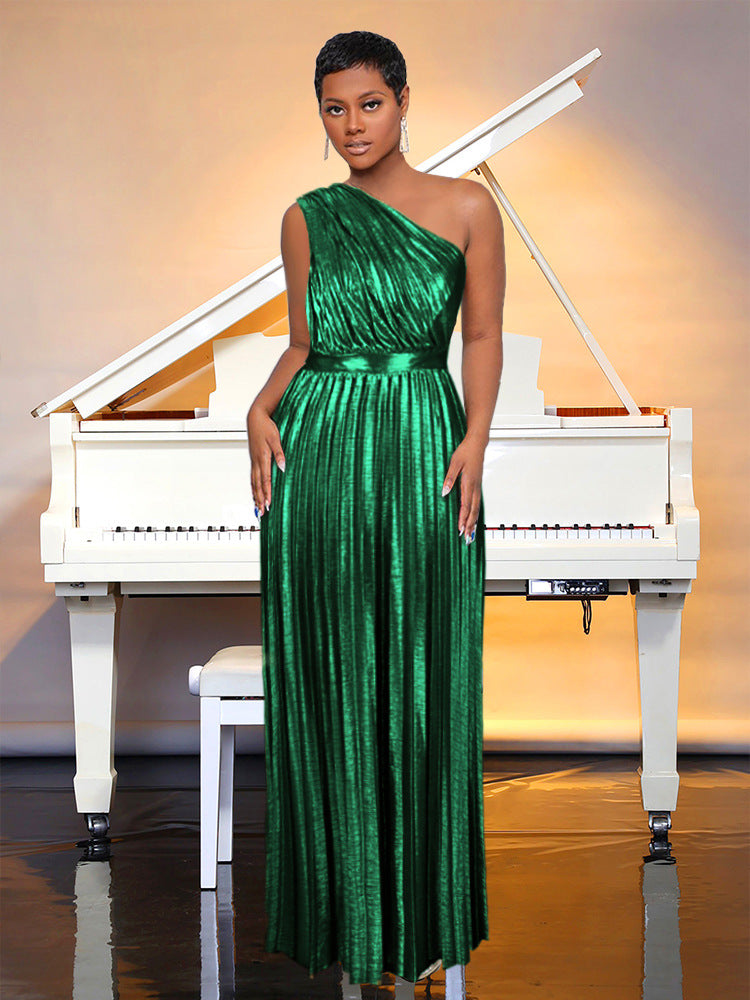 Women's Large Backless Dress Swing Pleated For Dresses