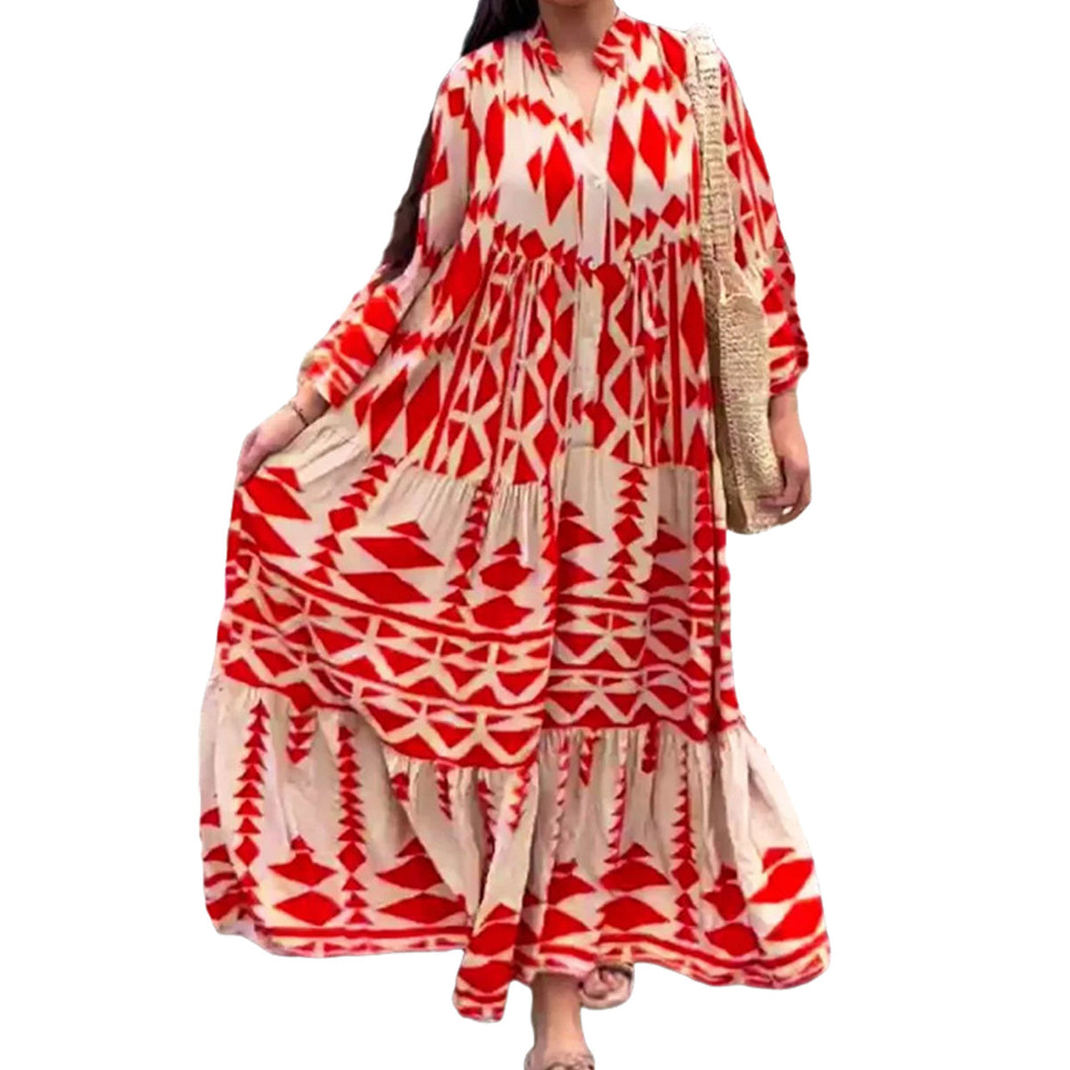Creative Pretty Women's Printed Shirt Bohemian Skirts
