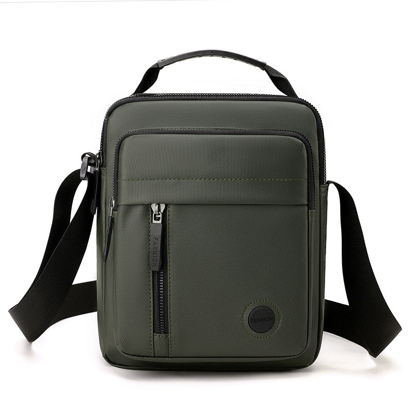 Men's Simple Solid Color Portable Waterproof Men's Shoulder Bags