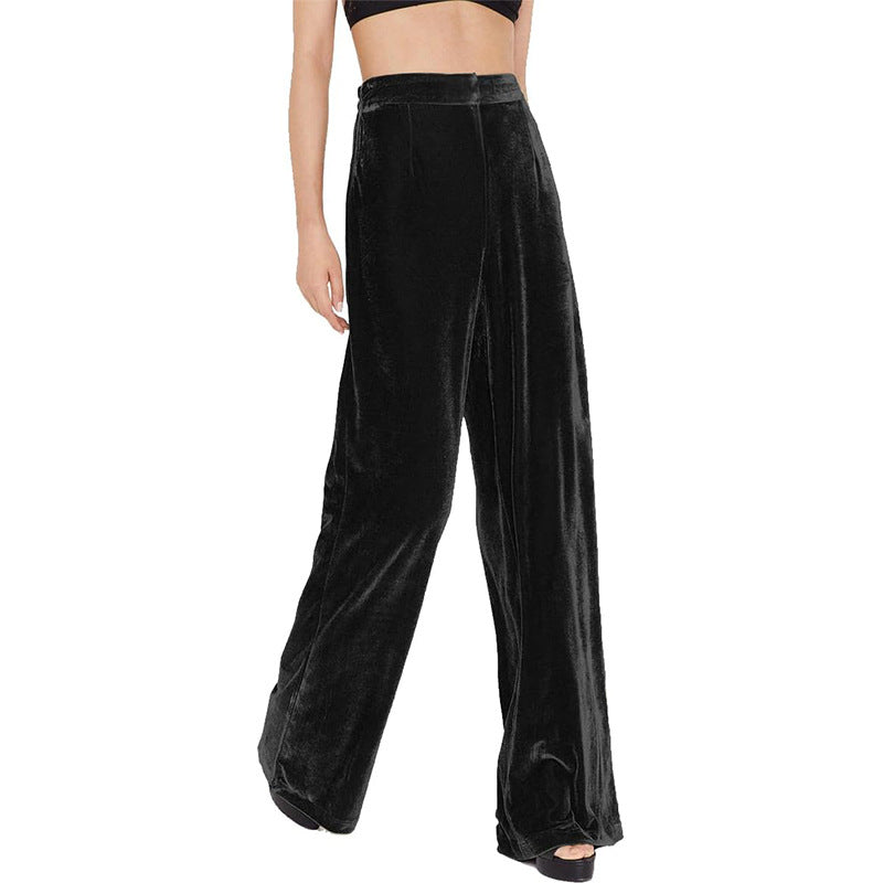 Women's Entry Lux Elegant Graceful Gold Veet Pants