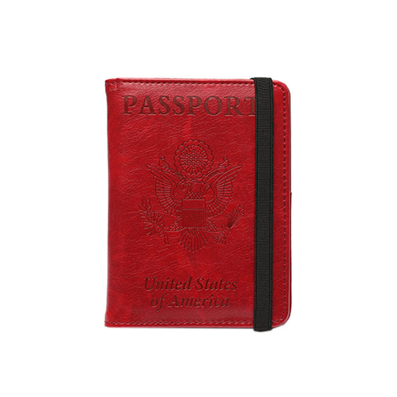 Vaccine Passport Leather Sheath Storage Document Bags