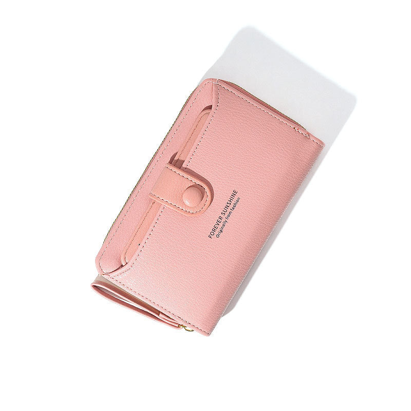 Korean Fashion Female Long Zip Simple Ladies Wallets
