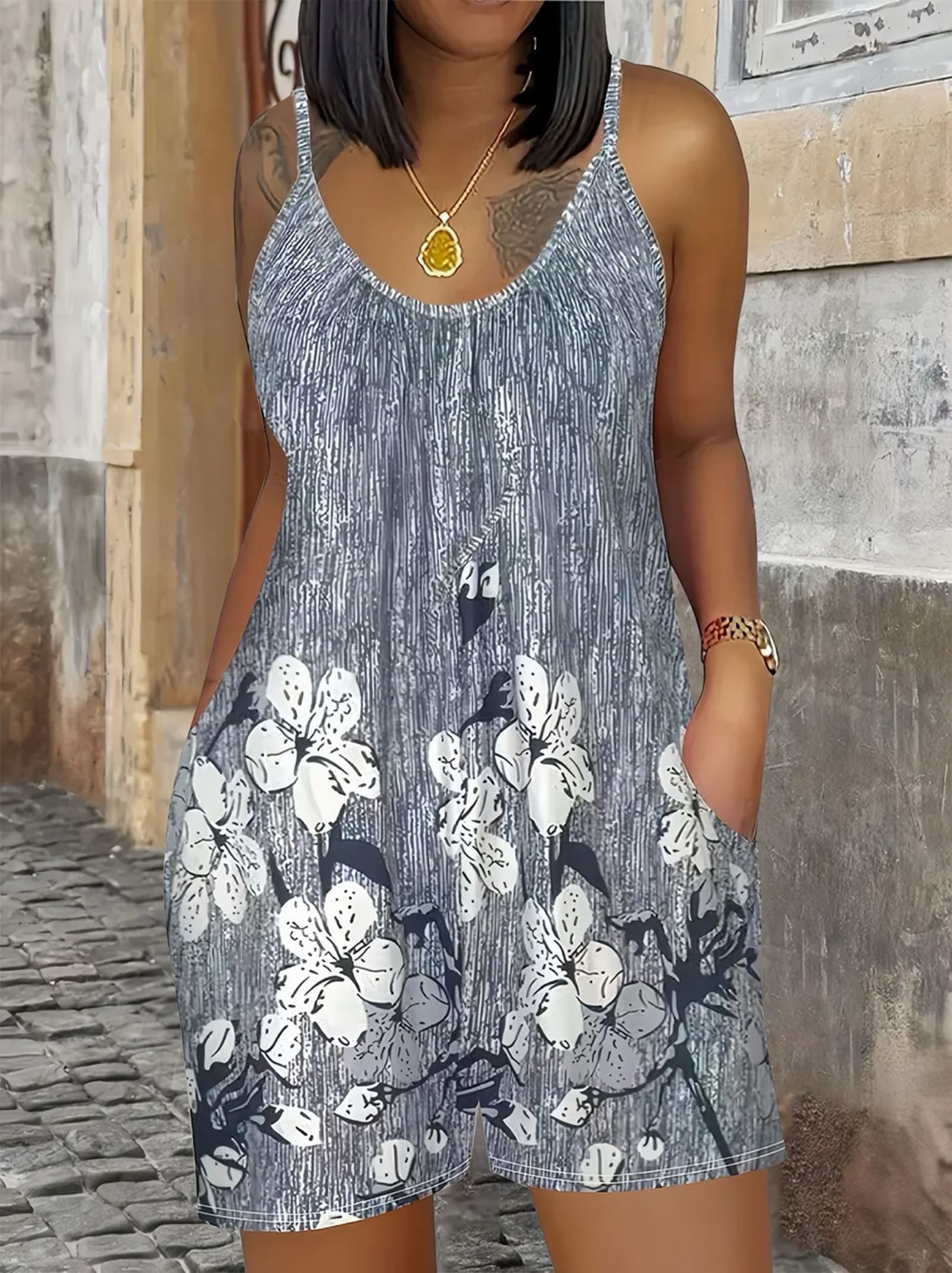 Charming Summer National Fashion Printed One-piece Women's Jumpsuit/clothing