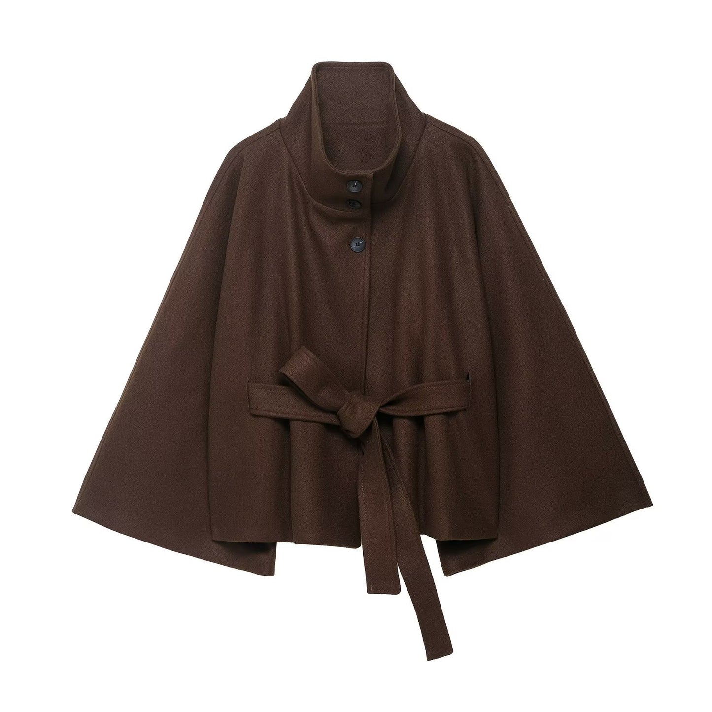 Women's Autumn Stand Collar Fashion Loose Cape Coats