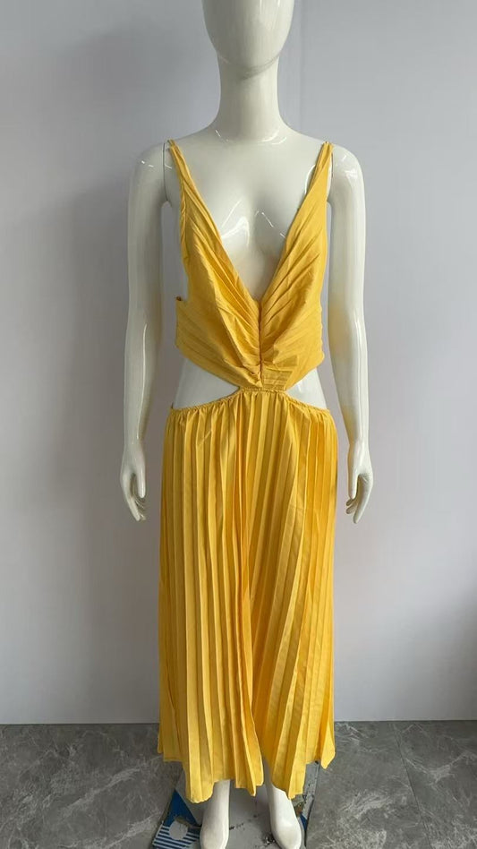 Summer Temperament Elegant Sleeveless Hollow Backless Dresses