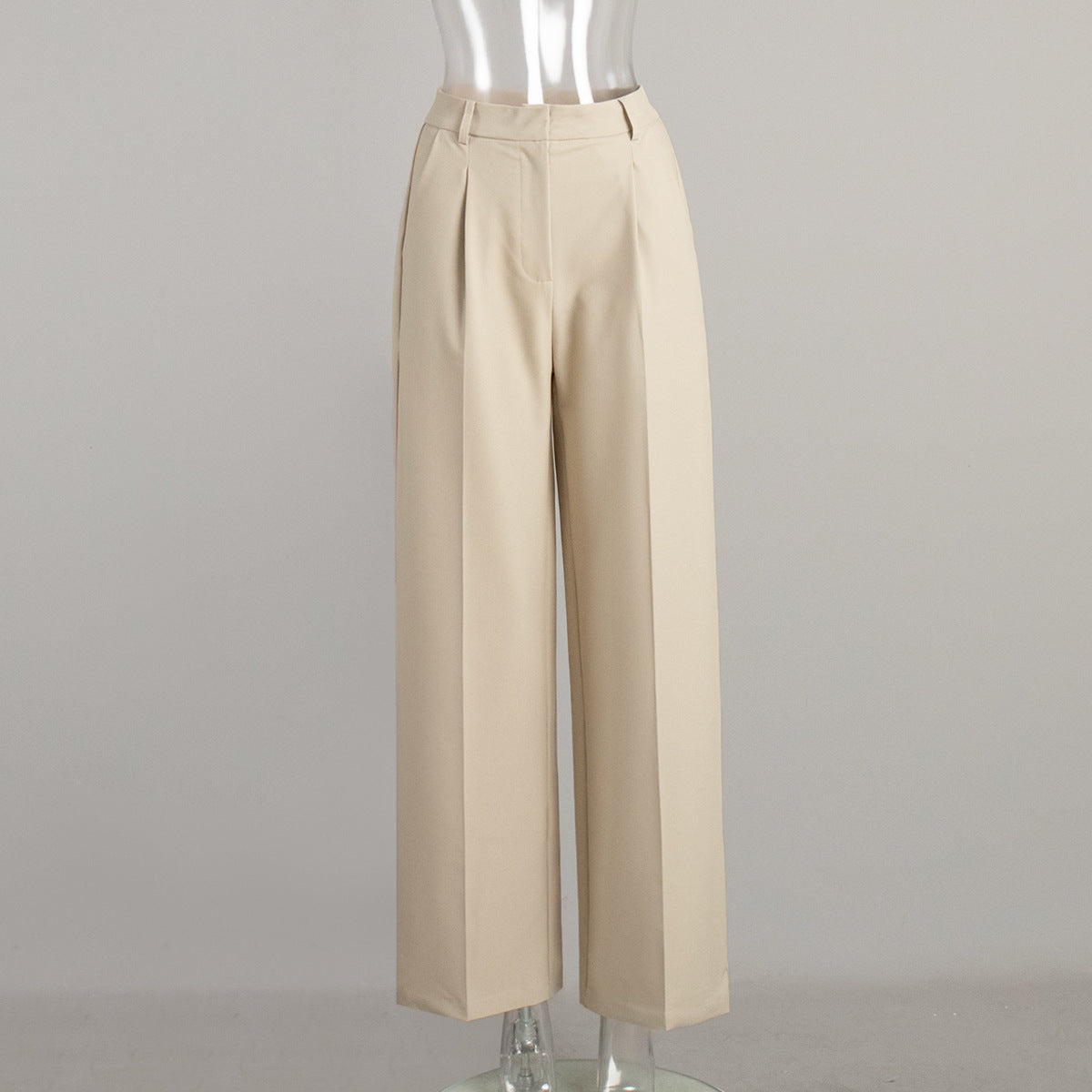 Women's Casual Temperament Commute Loose Straight Trousers Pants