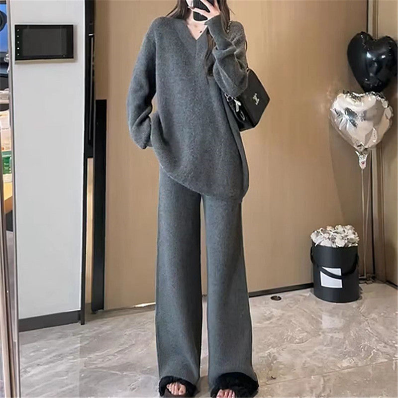 Style Pullover Wide Leg Casual Fashion Suits