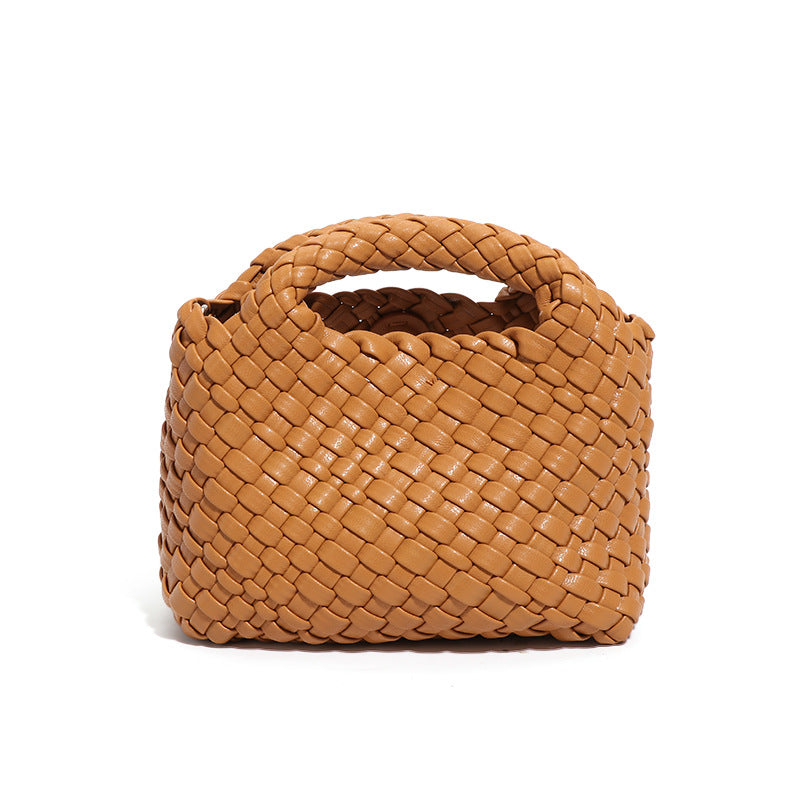 Women's Fresh Hand Woven Solid Color Vegetable Bags