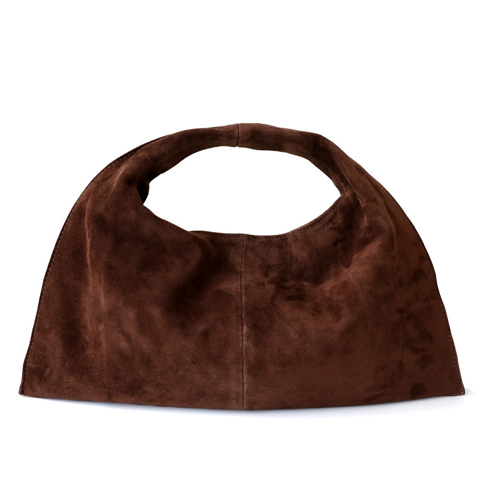 Beautiful Goat Skin Suede Commuter Leather Handbags